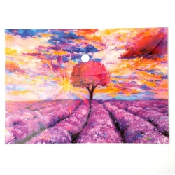 Paczka Teczka A5 kopertowa PP Lawenda 5 szt. - Narcissus