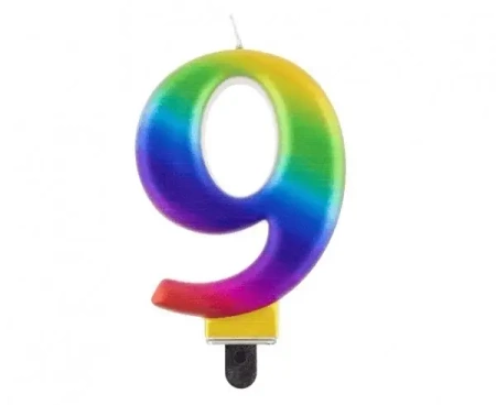 Świeczka cyferka 9 Beauty&Charm Galaxy 8cm - Godan