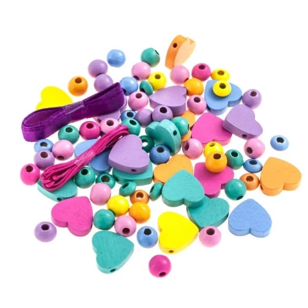 Koraliki drewniane w słoiczku 150szt - Dalprint dpCraft