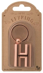 Metalowy brelok do kluczy litera H Keyring - IF