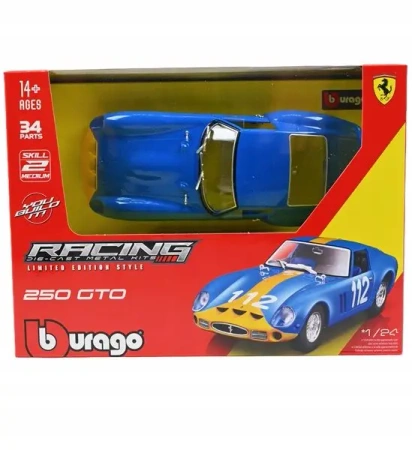 Bburago Model 1:24 Ferrari Racing 250 GTO niebieski