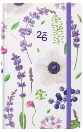 Kalendarz kieszonkowy 2026 Fioletowe kwiaty ALBI - praca zbiorowa
