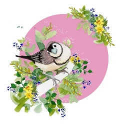 Karnet Swarovski kwadrat CL2010 Ptaszek - Clear Creations