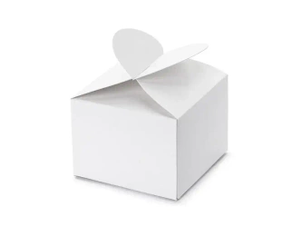 Pudełeczka serce białe 6x5x6cm 10szt - PartyDeco