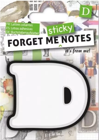 Forget me sticky notes kart samoprzylepne litera D - IF