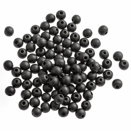 Koraliki drewniane matowa czerń 100szt. - dp Craft