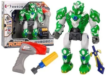 Robot do skręcania światła dźwięk zielony - Leantoys