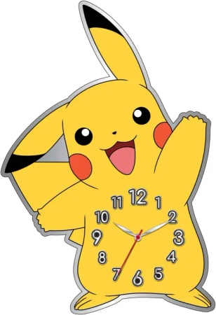 Zegar ścienny 3D Pikachu Pokemon metalowy POK3170 - Kids Euroswan
