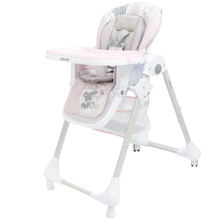 Krzesełko do karmienia Infant pink - Baby Mix