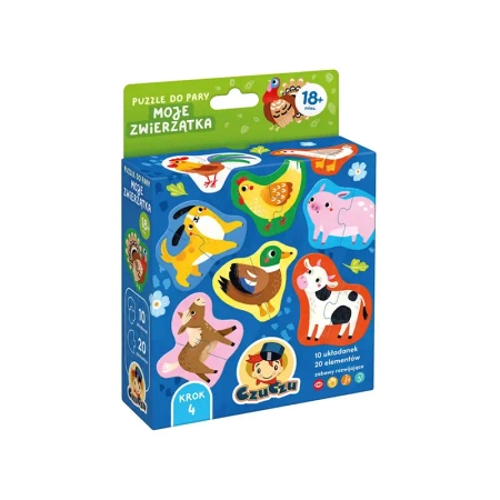 CzuCzu Puzzle do pary Moje Zwierzątka 18m+ - Bright Junior Media