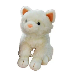 Pluszowy kot siedzący biały - Anek