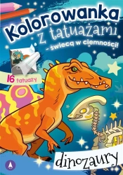 Kolorowanka z tatuażami. Dinozaury - praca zbiorowa