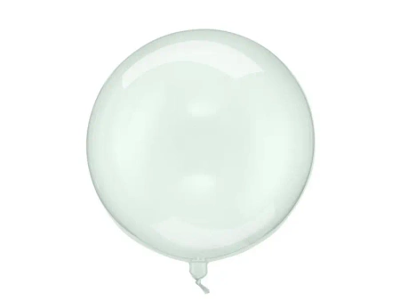 Balon Kula transparentny zielony 40cm - PartyDeco