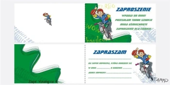 Zaproszenia Young Chłopiec wzór nr 04 10szt - Stamp
