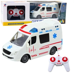 Ambulans RC 1:20 biały - Leantoys