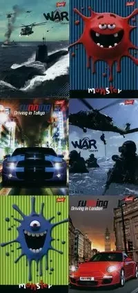 Zeszyt A5 w linie 32 kartki 15 sztuk mix - St. Majewski