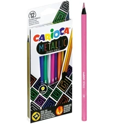Kredki ołówkowe metaliczne Carioca 12 kolorów