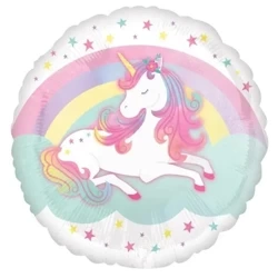Balon foliowy Jednorożec standard okrągły 43cm - Amscan