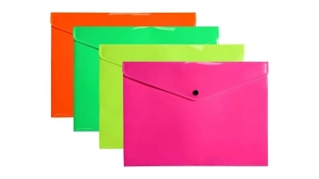 Teczka koperta A4 PP neon (10szt) - Biurfol