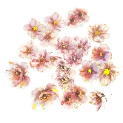 Naklejki PET kwiaty pink blush 20szt - Dalprint dpCraft