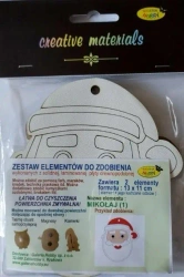 Zestaw do zdobienia ze sklejki Mikołaj - Galeria Hobby