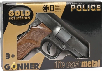 Metalowy pistolet na kapiszony 8 strzałów - Gonher