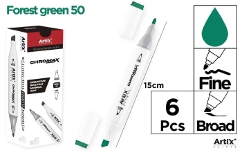 Marker Chromax z 2 końcówk. forest green 50 (6szt) - Artix