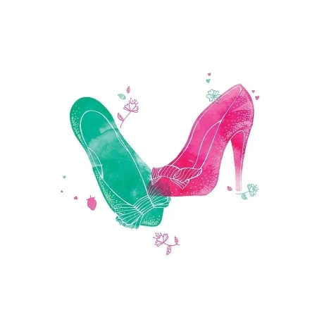 Karnet Swarovski kwadrat CL2609 Buty - Clear Creations