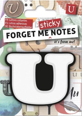Forget me sticky notes kart samoprzylepne litera U - IF