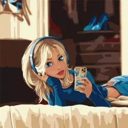 Malowanie po numerach - Ulubione selfie 40x40cm - Ideyka