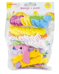 Naklejki wielkanocne z pianki 92szt - Brewis