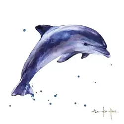 Karnet kwadrat mały z kopertą The Leap - Museums & Galleries