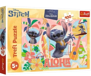 Puzzle 100 Stitch i przyjaciele w akcji - Trefl