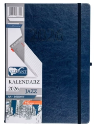 Kalendarz 2026 A4 dzienny Jazz granatowy - praca zbiorowa