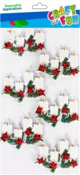Naklejki BoŻe Narodzenie 3d Świece Craft with Fun 501765