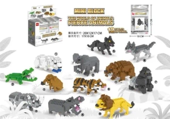 Klocki zwierzęta MIX - Merkpol