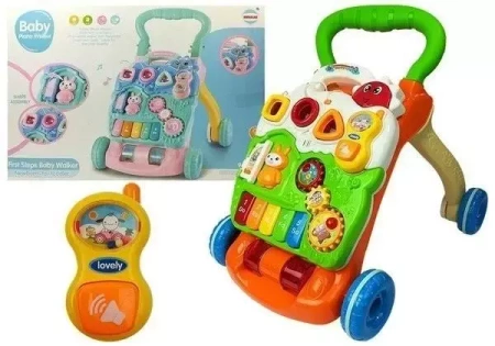 Pchacz edukacyjny z pianinkiem - Leantoys