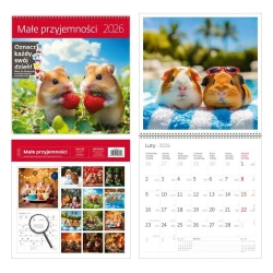 Kalendarz 2026 ścienny 30x30 Przyjemności HELMA