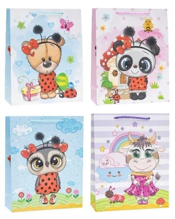 Torebka ozdobna 26x32x10cm mix ROZETTE