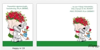 Karnet Happy B6 + koperta wzór nr 19 - Stamp