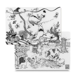 Mata transparentna 2szt Podwodny świat i farma - Strigo