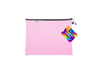 Koperta A5 z suwakiem metalalowym różowa - Tetis