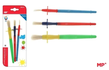 Pędzle dla dzieci z uchwytem Easy grip 3szt - MP Main Paper