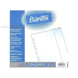 Koszulka groszkowa z klapką A4 10szt - Bantex