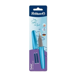 Pióro wieczne Twist P457 M frosted blue + 2 naboje - PELIKAN