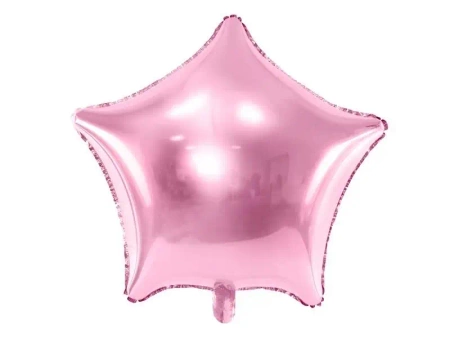 Balon foliowy Gwiazdka 48cm jasny róż - PartyDeco