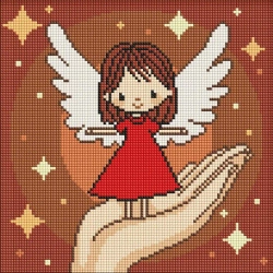 Diamentowa mozaika Kids - Dłoń Dziewicy 30x30cm - Ideyka