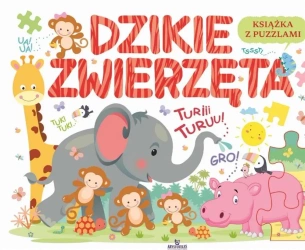 Książka edukacyjna z puzzlami. Dzikie zwierzęta - praca zbiorowa