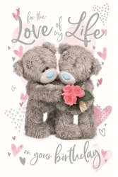 Kartka urodzinowa holograficzna 3D For the love... - Carte Blanche Greetings Ltd.