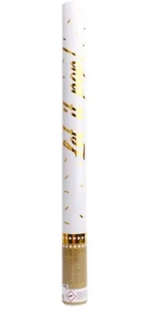 Armatka konfetti złote folia czterokątna 60cm - Amscan